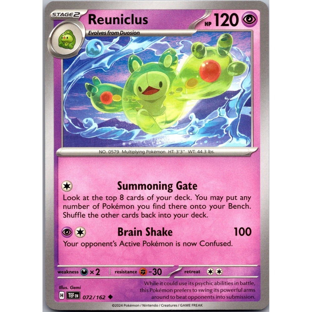 Pokemon Reuniclus 072/162 Uncommon SV05 Temporal Forces Psychic Card LP